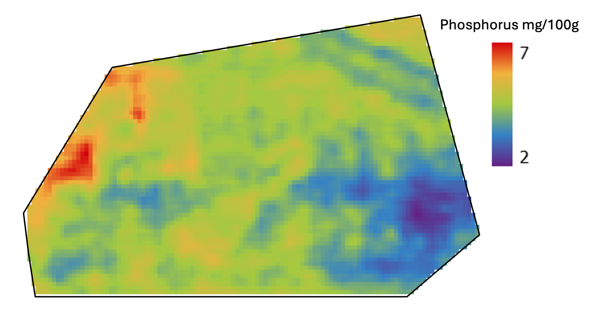 Phosphorus soil map